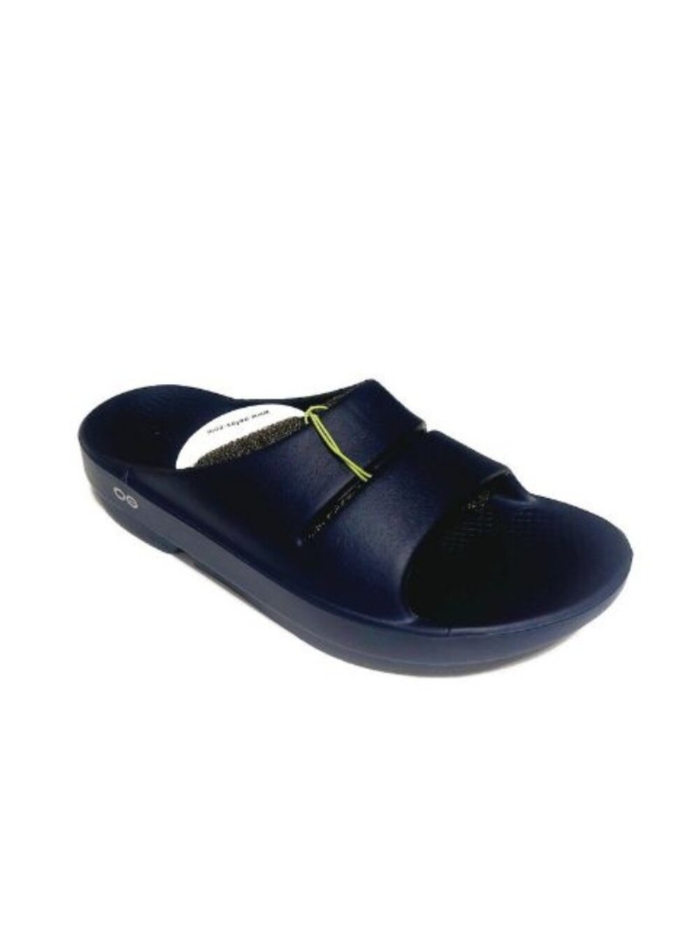 Classic OOFOS Ooahh Recovery Slide Mens Size 7 Womens 9 Navy Blue Sandal Shoes